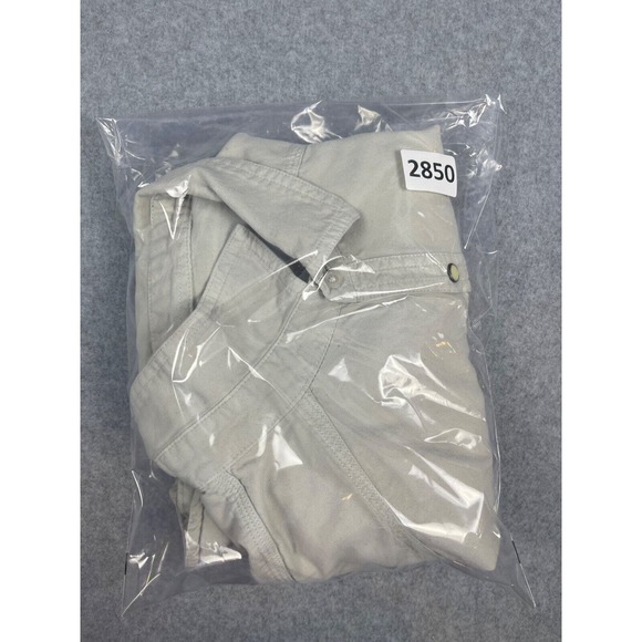 Lucky Brand Shirt Men's XL Gray Pearl Snap Short Sleeve Button Up Washed & Worn - Picture 11 of 11